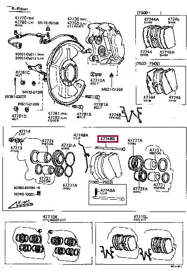 Комплектующие, колодки дискового тормоза   90240-06158   TOYOTA