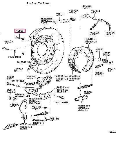 Комплектующие, стояночная тормозная система   47447-22010   TOYOTA