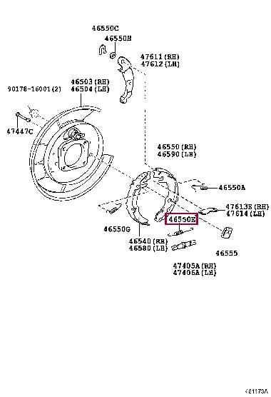 Комплектующие, стояночная тормозная система   90015-DY007   TOYOTA