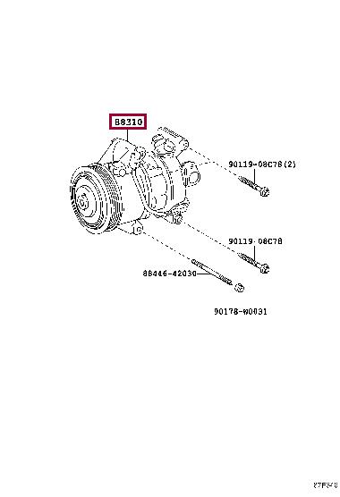 Компресор, система кондиціонування повітря   88310-0DA60   TOYOTA