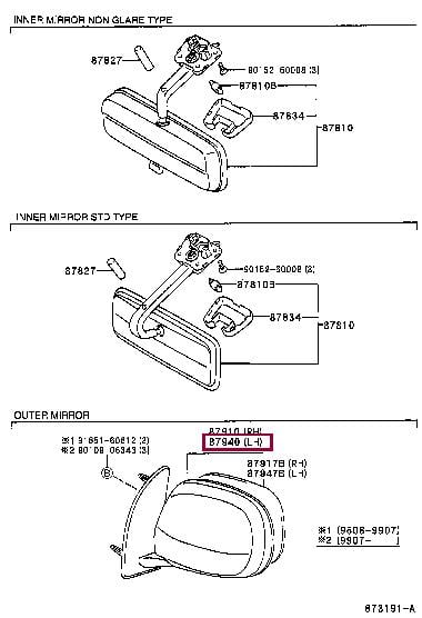 Зовнішнє дзеркало   8794026162   TOYOTA