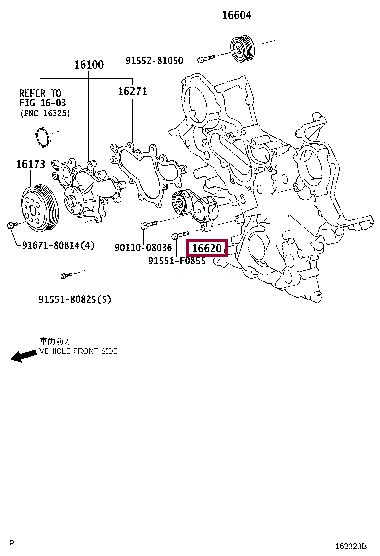 Натяжний ролик, поліклиновий ремінь   16620-0W131   TOYOTA