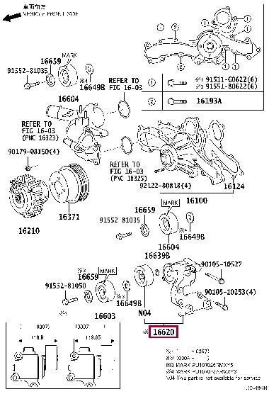 Натяжной ролик, поликлиновой ремень   16620-31013   TOYOTA