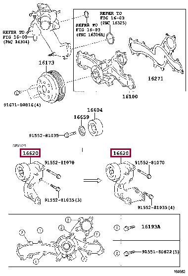 Натяжной ролик, поликлиновой ремень   16620-31031   TOYOTA