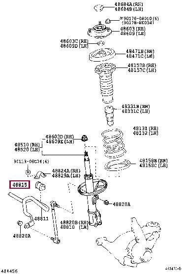 Опора, стабілізатор   48815-02110   TOYOTA