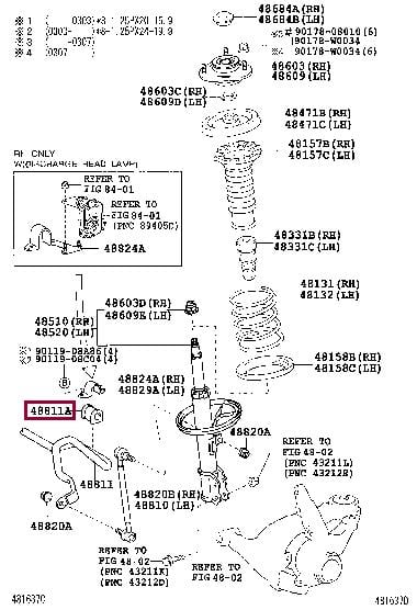 Опора, стабілізатор   48815-05110   TOYOTA