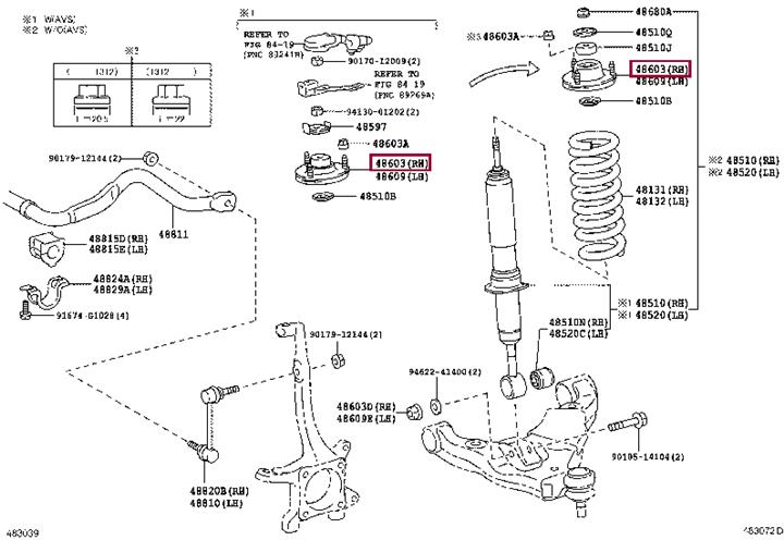 Опора стойки амортизатора   4860960090   TOYOTA