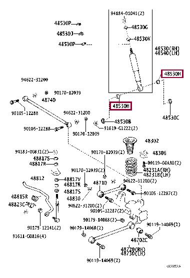 Опора стойки амортизатора   90385-19007   TOYOTA