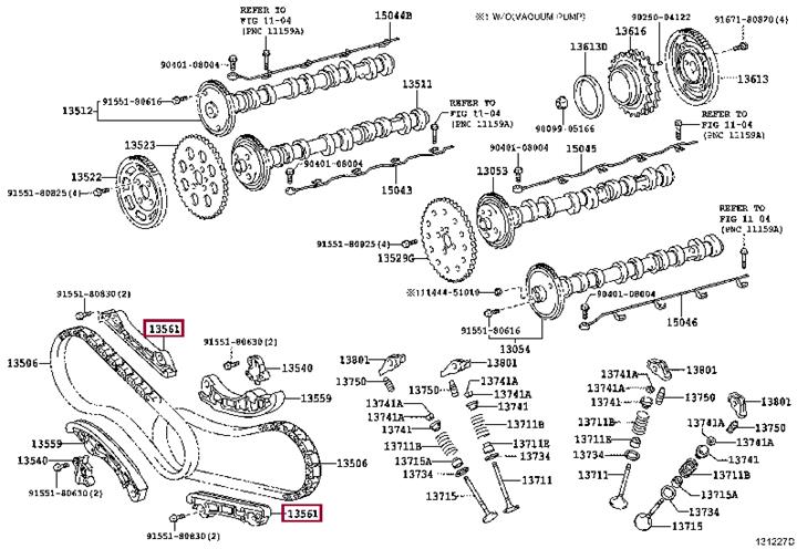 Напрямна планка, ланцюг керування   13561-51020   TOYOTA