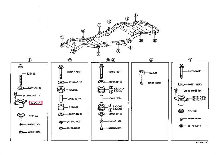 Опора, двигун   5220160021   TOYOTA