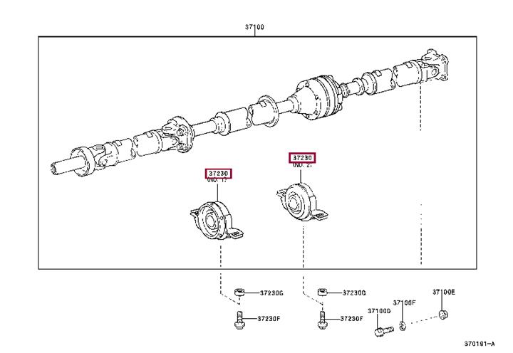 Подвеска, карданный вал   3723029015   TOYOTA