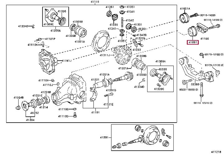 Подвеска, рычаг независимой подвески колеса   41651-48020   TOYOTA