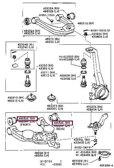 Опора, важіль підвіски   48061-35050   TOYOTA