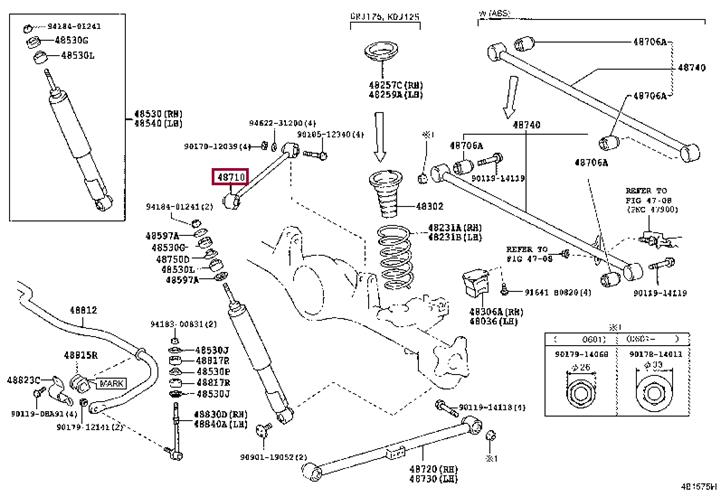 Опора, важіль підвіски   48710-35050   TOYOTA