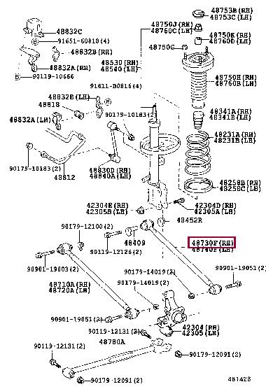 Подвеска, рычаг независимой подвески колеса   48730-33100   TOYOTA