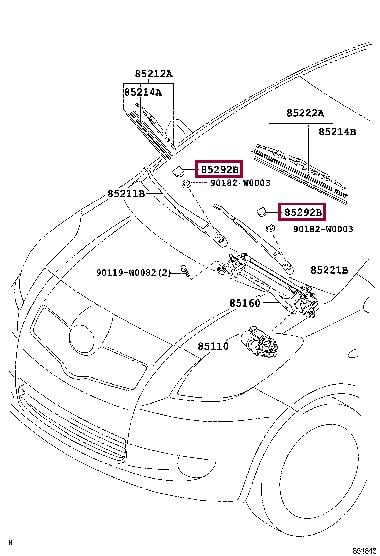 Покрышка, рычаг стеклоочистителя   85292-0F010   TOYOTA