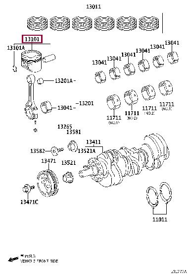 Поршень   1310131120B0   TOYOTA