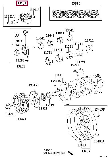 Поршень   13101-37081   TOYOTA