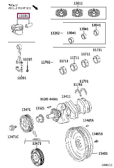 Поршень   13101-40030   TOYOTA