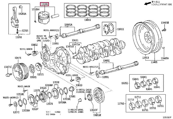 Поршень   13103-30200   TOYOTA