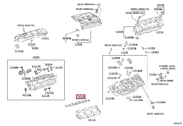 Прокладка, головка цилиндра   11115-20032   TOYOTA