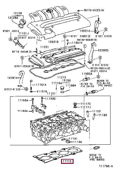 Прокладка, головка цилиндра   11115-28023   TOYOTA