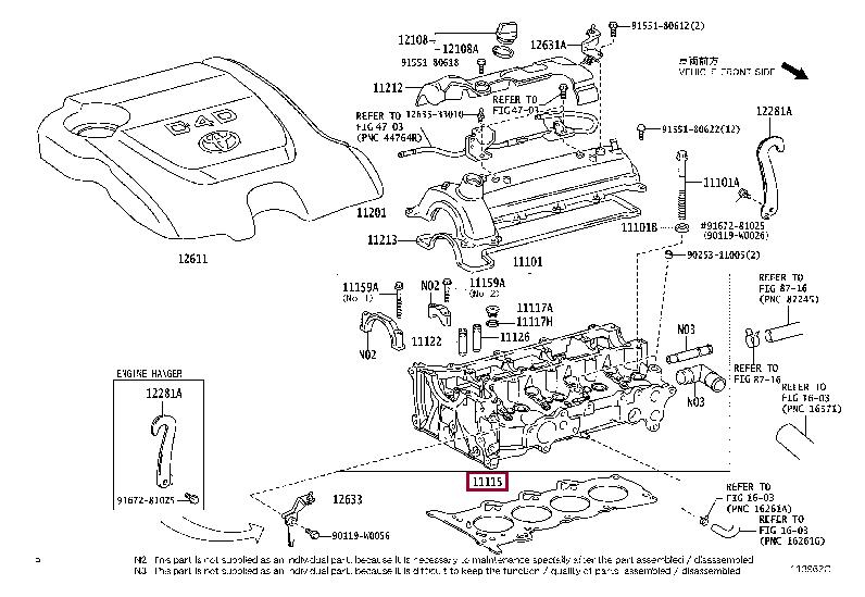 Ущільнення, голівка циліндра   11115-33030-E0   TOYOTA