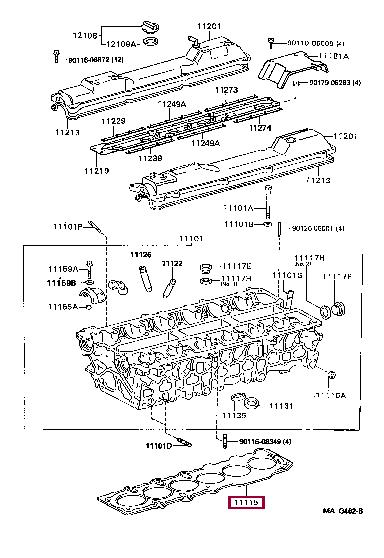 Прокладка, головка цилиндра   11115-46045   TOYOTA