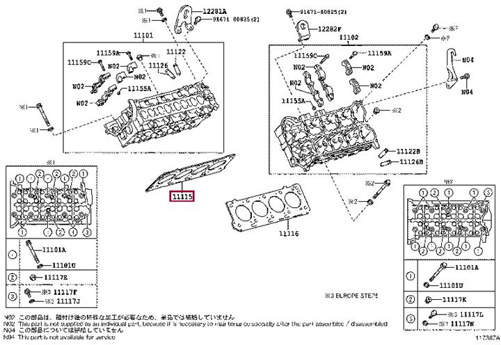 Прокладка, головка цилиндра   11115-51030-D0   TOYOTA