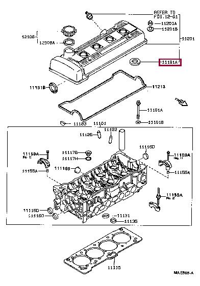 Ущільнення, кришка голівки циліндра   11193-15010   TOYOTA