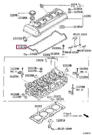 Ущільнення, кришка голівки циліндра   11213-15071   TOYOTA