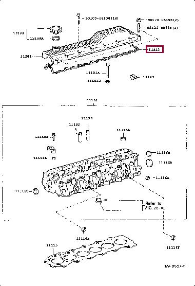 Прокладка, крышка головки цилиндра   11213-17010   TOYOTA