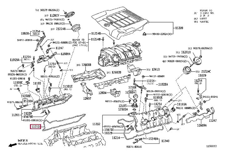 Прокладка, крышка головки цилиндра   11213-38030   TOYOTA