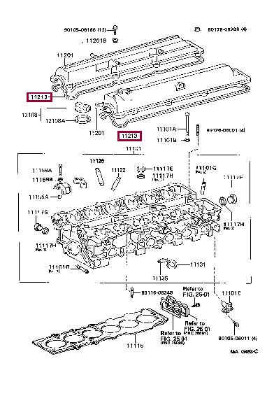 Ущільнення, кришка голівки циліндра   1121446011   TOYOTA