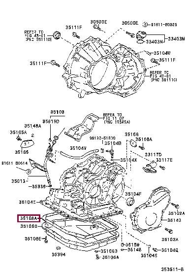 Прокладка, масляный поддон автоматической коробки передач   35168 12060   TOYOTA