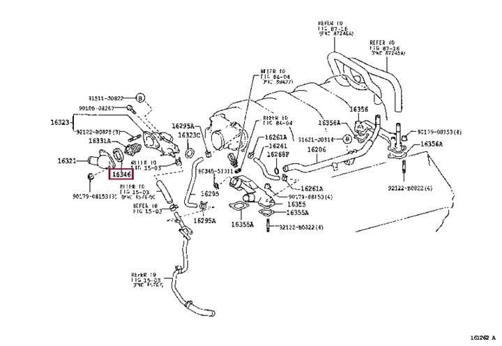 Ущільнення, термостат, TOYOTA 16346-50010 Ущільнення, термостат, TOYOTA 16346-50010