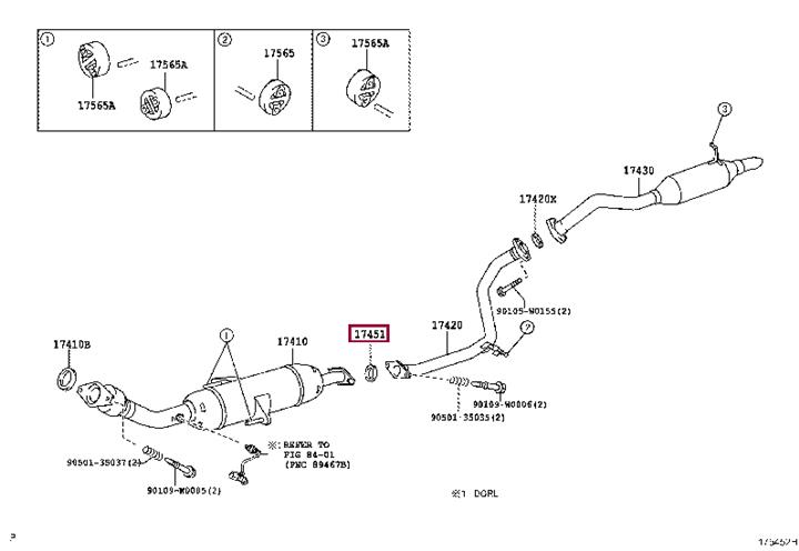 Прокладка, труба выхлопного газа   17451-0D112   TOYOTA