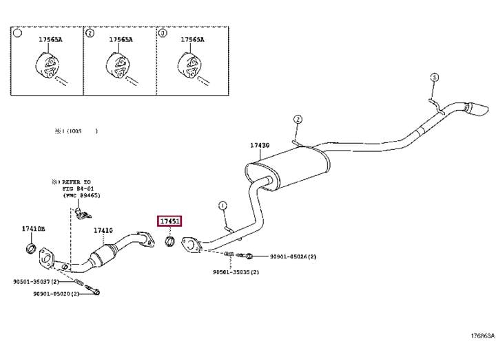 Прокладка, труба выхлопного газа   17451-23042   TOYOTA