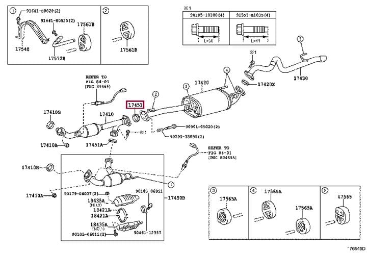 Прокладка, труба выхлопного газа   17451-31020   TOYOTA