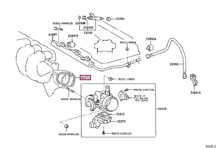 Прокладка, труба выхлопного газа   22271-21060   TOYOTA