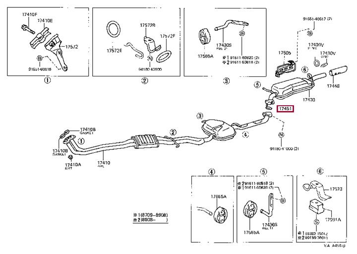 Прокладка, труба выхлопного газа   90917-06049   TOYOTA