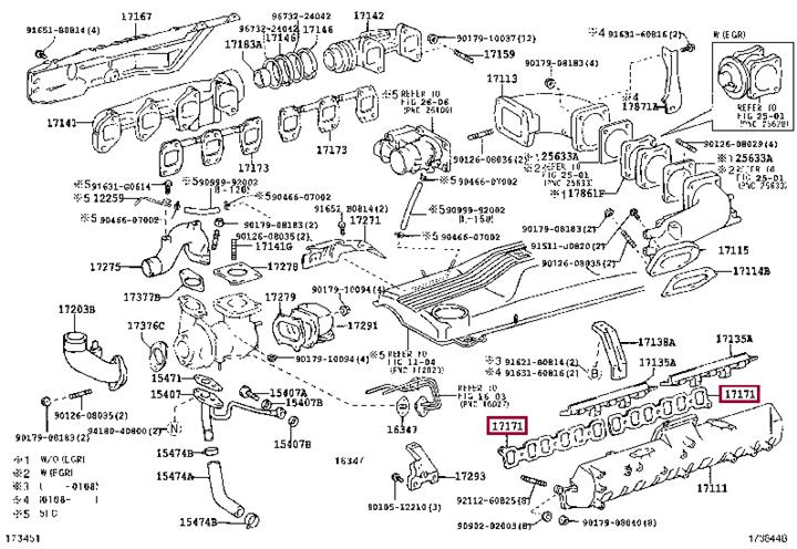 Ущільнення, впускний колектор   17171-17030   TOYOTA