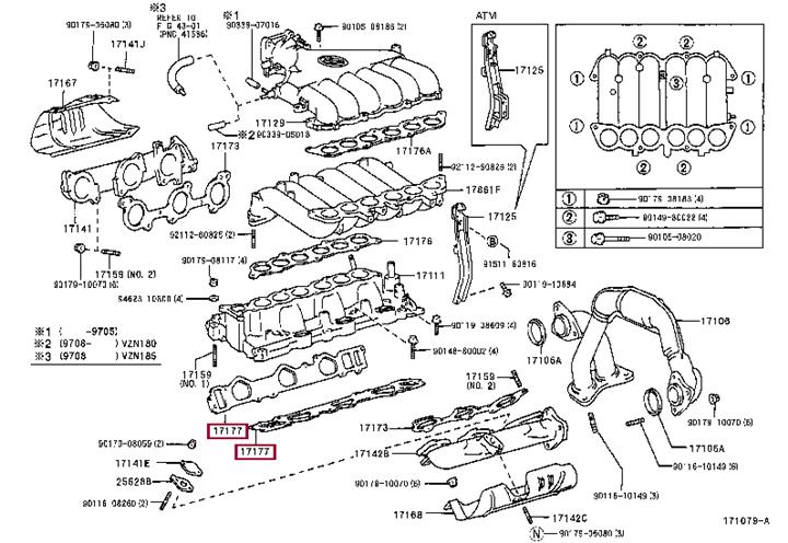 Прокладка, впускной коллектор   1717762060   TOYOTA