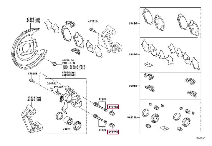 Пыльник, управление корпуса скобы тормоза   47875-12150   TOYOTA