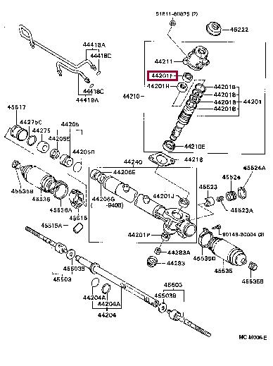 Ремкомплект, рулевой механизм   90311-19010   TOYOTA