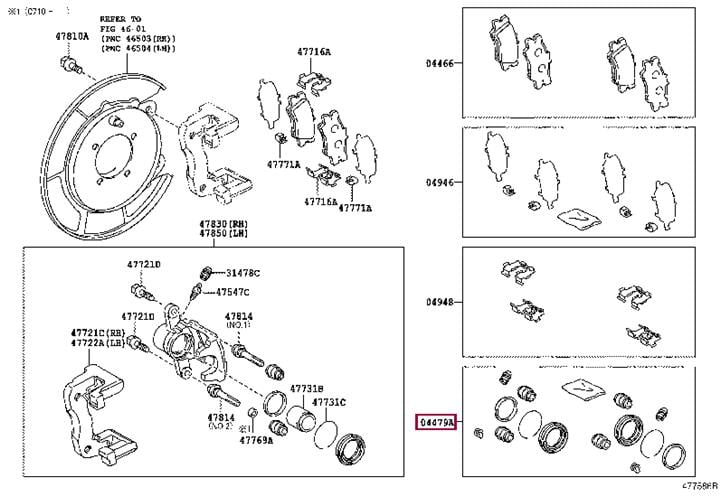 Ремонтний комплект, гальмівний супорт   04479-33240   TOYOTA