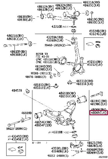 Шарнир независимой подвески / поворотного рычага   48069-60030   TOYOTA