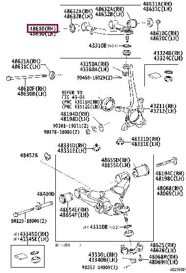 Шарнир независимой подвески / поворотного рычага   48610-60060   TOYOTA