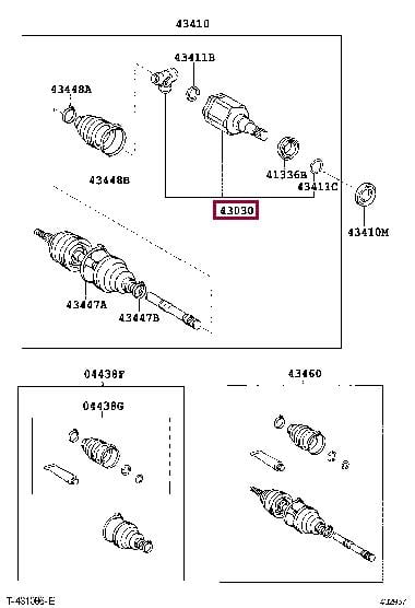 Шарнирный комплект, приводной вал   43403-60020   TOYOTA