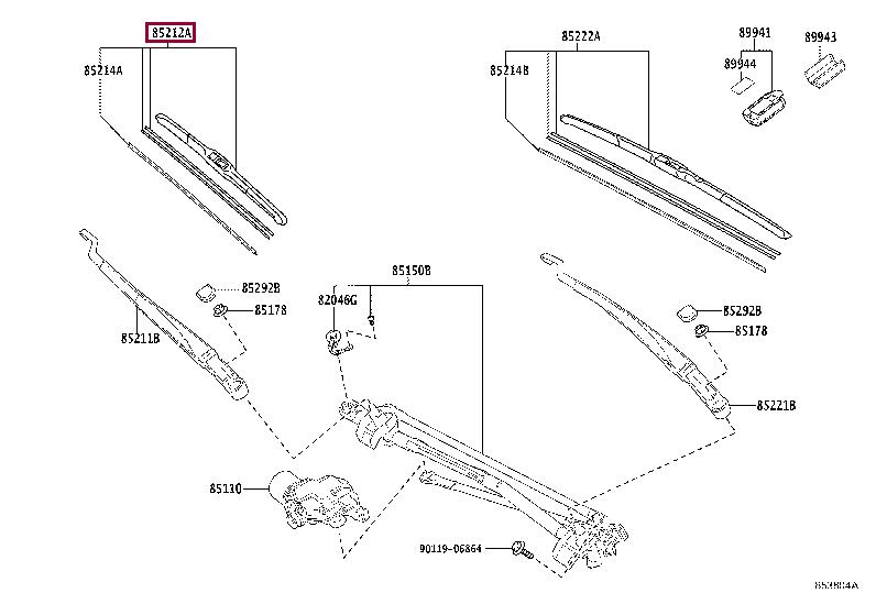 Щетка стеклоочистителя   85212-33340   TOYOTA